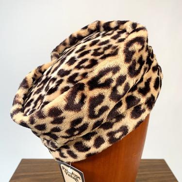 Leopard Print Pill Box Hat