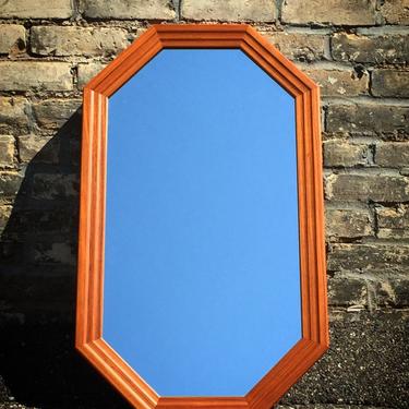 Teak-framed Octagonal Mirror 