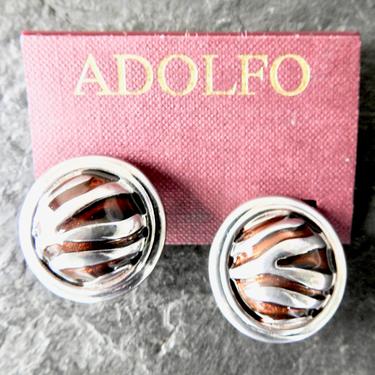 Adolfo NWT Animal Print Clip-on Earrings 