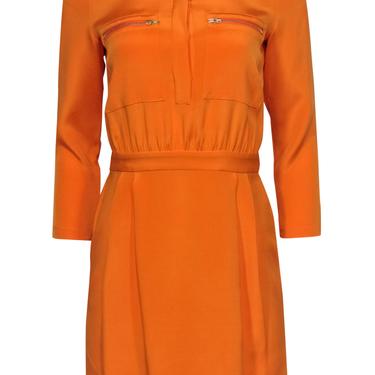Theory - Bright Orange A-Line Dress w/ Pockets Sz 2