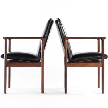 1960s Set of Two Sven Ivar Dysthe for Dokka Møbler Rosewood Arm / Lounge Chairs, Norway 