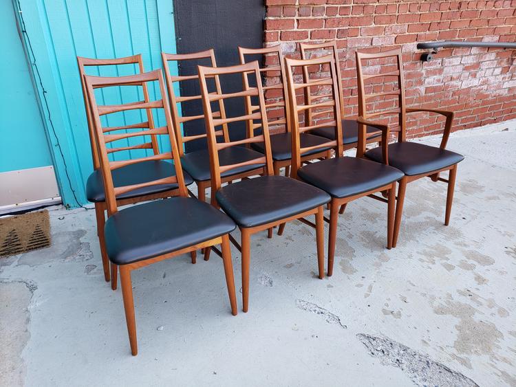 Set of 8 Danish Teak Koefoeds Hornslet &quot;Lis&quot; Dining Chairs