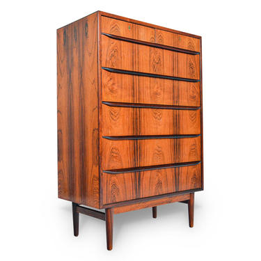 Danish Modern Mid Century Seven Drawer Rosewood Dresser 