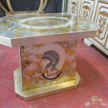 Vintage MCM Italian style reverse painted table