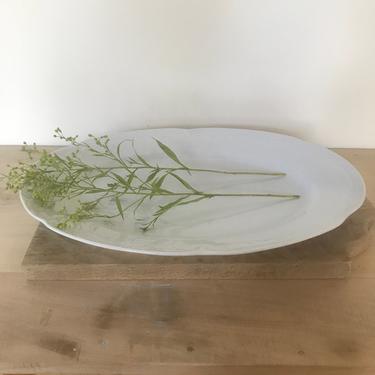 Beautiful pure white  vintage Germany dinner platter 