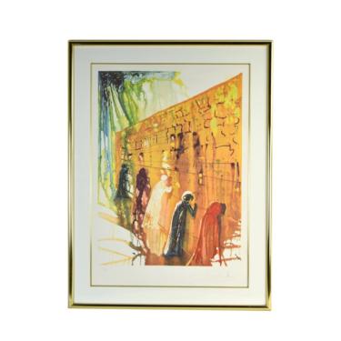Salvador Dali “Wailing Wall” Original Embossed Limited Edition Signed Lithograph 