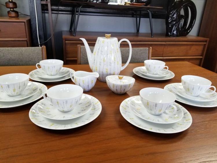 Mid-Century Modern Porcelain tea set