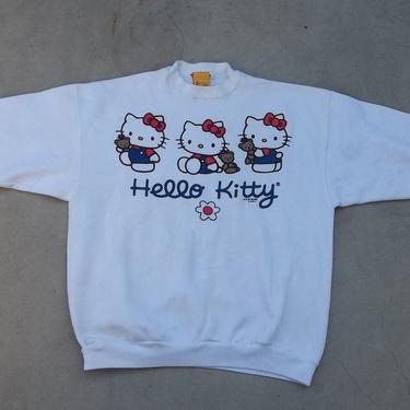 Vintage Hello Kitty 1990s Sweatshirt Sanrio Crewneck XL Extremely Rare Item Collectors 