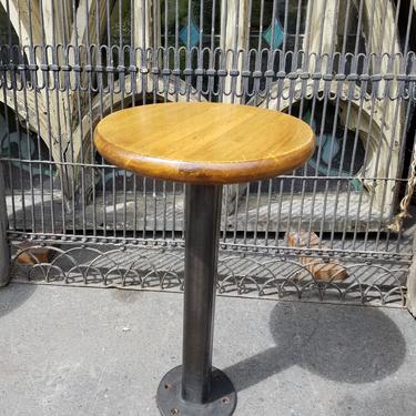 Mahogany top stationary bar stool