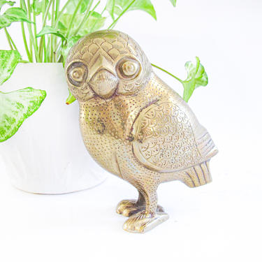 Semi Solid vintage Brass  Owl - Made in India 
