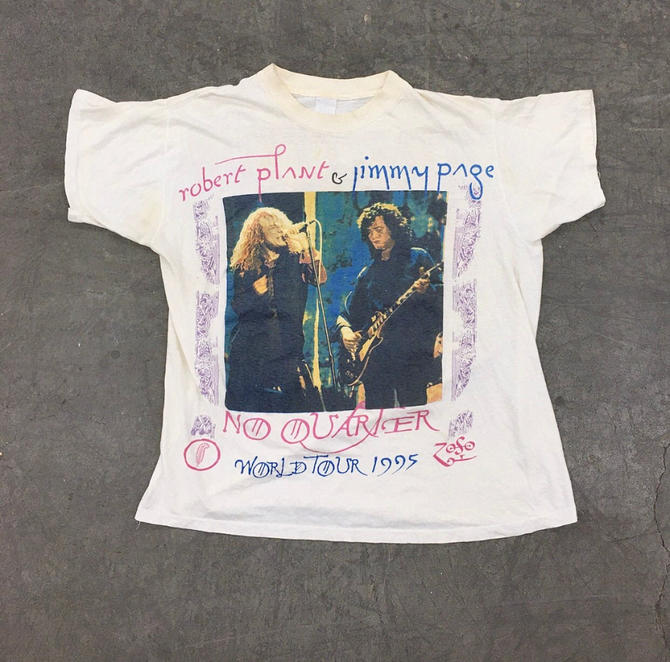 Vintage Robert Plant and Jimmy Page Tee Retro 1990s No 
