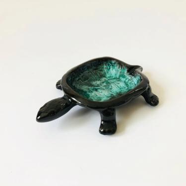 Vintage Pottery Turtle Ashtray 