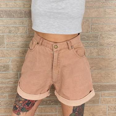 60's Levi's Twill High Rise Shorts / Size 25 26 