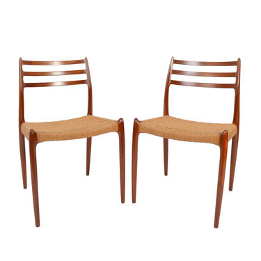 J.L. Moller Dining Chairs Model #78 Teak Dining Chairs 