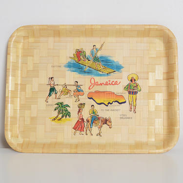 vintage Jamaica souvenir serving tray 