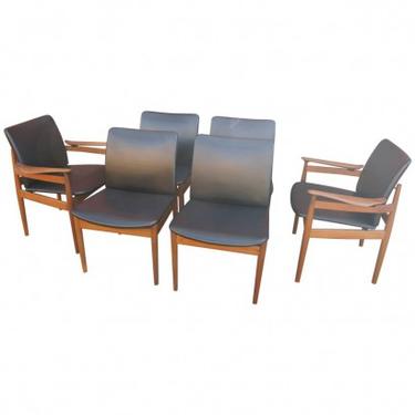 Set of Six Teak Dining Chairs, Models 191 &amp; 192, by Finn Juhl