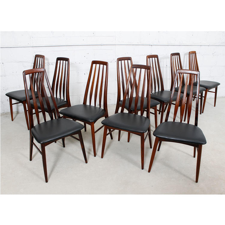 Set of 10 Koefoed Hornslet Danish Rosewood Dining Chairs