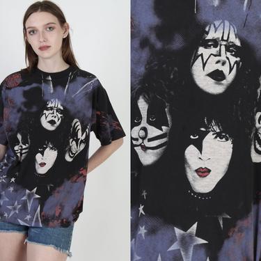 Vintage 1996 97 KISS T Shirt / Alive Worldwide Tour Tee / All Over Print / Double Sided Graphic / Mens Womens Single Stitch T Shirt 