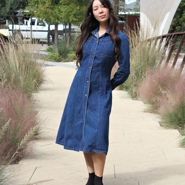 1970s denim dress Vintage 1970s Landlubber Denim Dress Selected by Raleigh Vintage