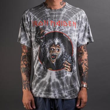 Vintage 1990 Iron Maiden Tie Dye T-Shiry 