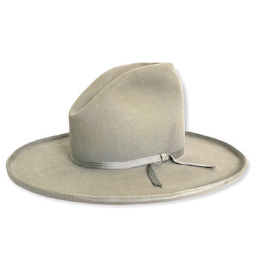 Vintage 1960s STETSON Western Hat ~ size 7 1/8 ~ Cowboy ~ Pencil Curl ~ 3X Fur Felt ~ Wide Brim/ Bound Edge ~ Tom Mix / Gus 