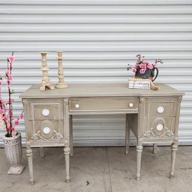 Modern French Country Grey Nightstand