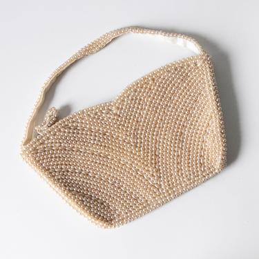 1960s Purse Pearl Beaded Clutch Evening Bag 