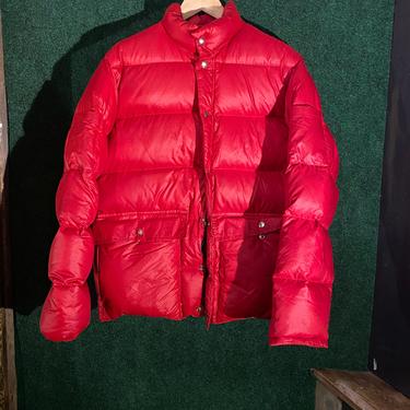 Vintage Red Puffer Down Jacket