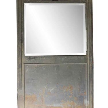 Wooden Elevator Car Mirror with Original Distressed Beveled Glass