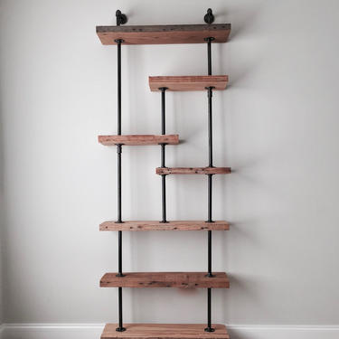 The DAKOTA Bookshelf - Reclaimed Wood Asymmetrical Bookshelf 
