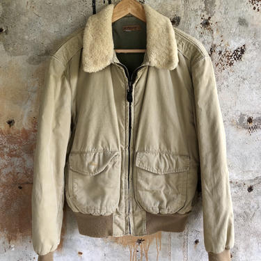 Vintage Cropped Padded Shearling Collar Warm Bomber Jacket S 