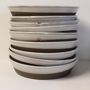 handmade pasta bowls, rustic bowls, farmhouse, salad bowls,  white bowls, stoneware, bowls, noodle bowls, cottage chic, minimalist, modern by altheaspottery