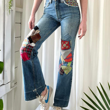 70s Patched Jeans