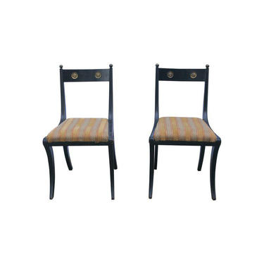 Antique Ebonized Wood &amp;quot;Klismos&amp;quot; Chairs - a Pair 