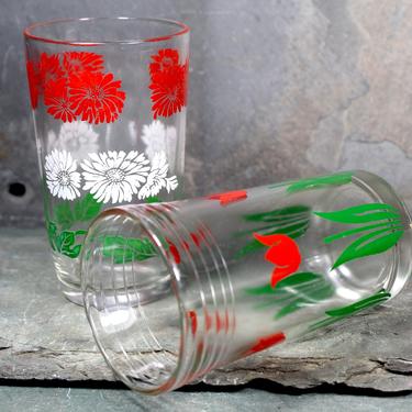 Set of 2 Swanky Swig Kids' Juice Glasses - Vintage Children's Jelly Glasses - Promotional Glassware | FREE SHIPPING 