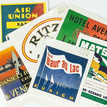 Vintage Travel Sticker Pack | Pack of 6 | Retro Travel Decal | Vintage Travel Tourist Souvenir | European Sticker Pack | Vintage Euro Travel 