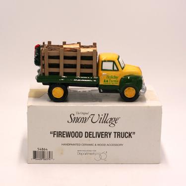 vintage Department 56 Snow Village Firewood Delivery Truck/New Unused Condition/In Box 