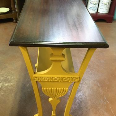 Solid Wood Accent Side Table Hand Painted and Refinished by JoyfulHeartReclaimed