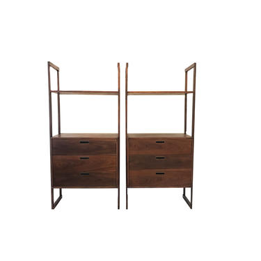Vintage Mid Century Shelving Units In Wood 