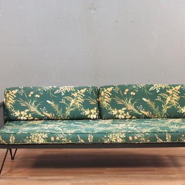 Atomic Emerald Floral Daybed Sofa