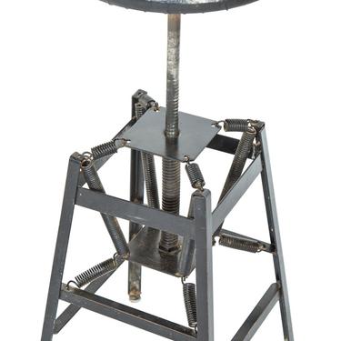 highly sought after c. 1930's american antique medical patented no. 421 "set-ezy" dental stool with unique spring suspension seat