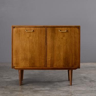 3ft Mid Century Modern Walnut Cabinet Dresser Credenza 