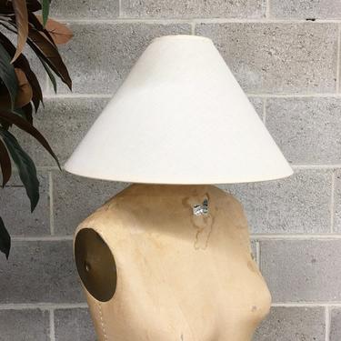 Vintage Lamp Shade Retro 1980s Empire or Bell Shape + Small Size + Ivory + Bone Color + Lighting and Home Decor 