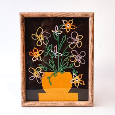 Crochet Bouquet Framed Art, c.1981