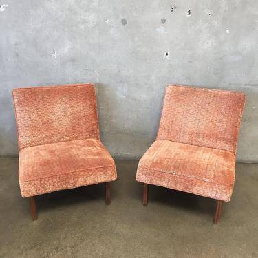 Pair of Mid Century Orange Chairs