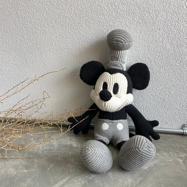 Disney Steamboat Willie Black and White Knit Plush Toy | Walt Disney World | Collectible Toy | Mickey Mouse | WDW 