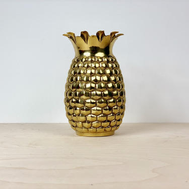 Vintage Brass Pineapple Vase 