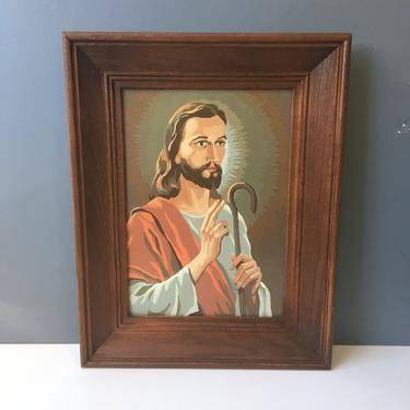 Craft Master Jesus Religious Subjects paint by numbers - 1960s vintage 