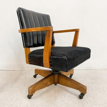 Vintage Office Walnut Chair