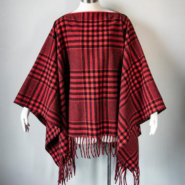 1970s Pendleton Wool Poncho Cape Blanket 